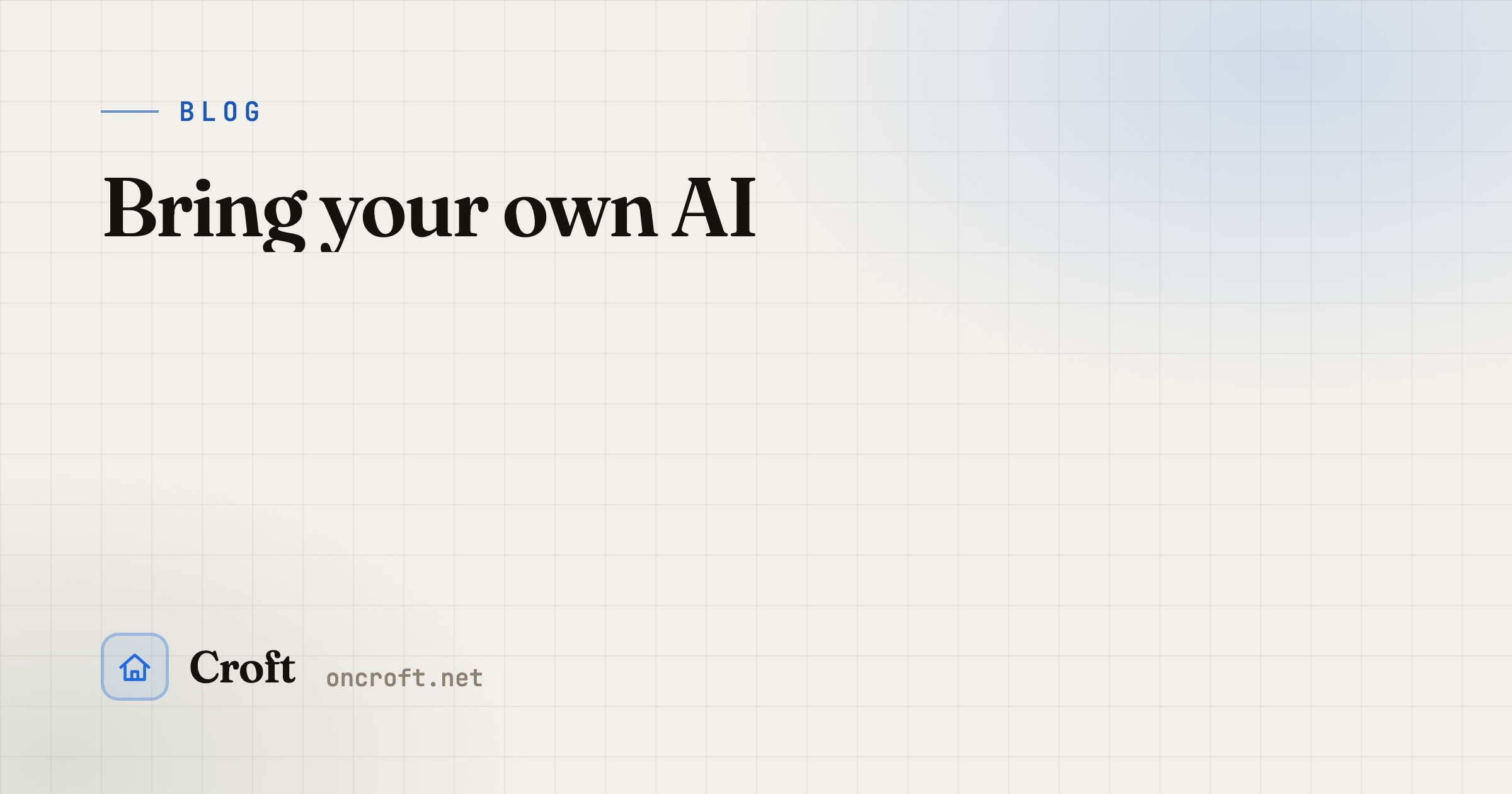Bring your own AI