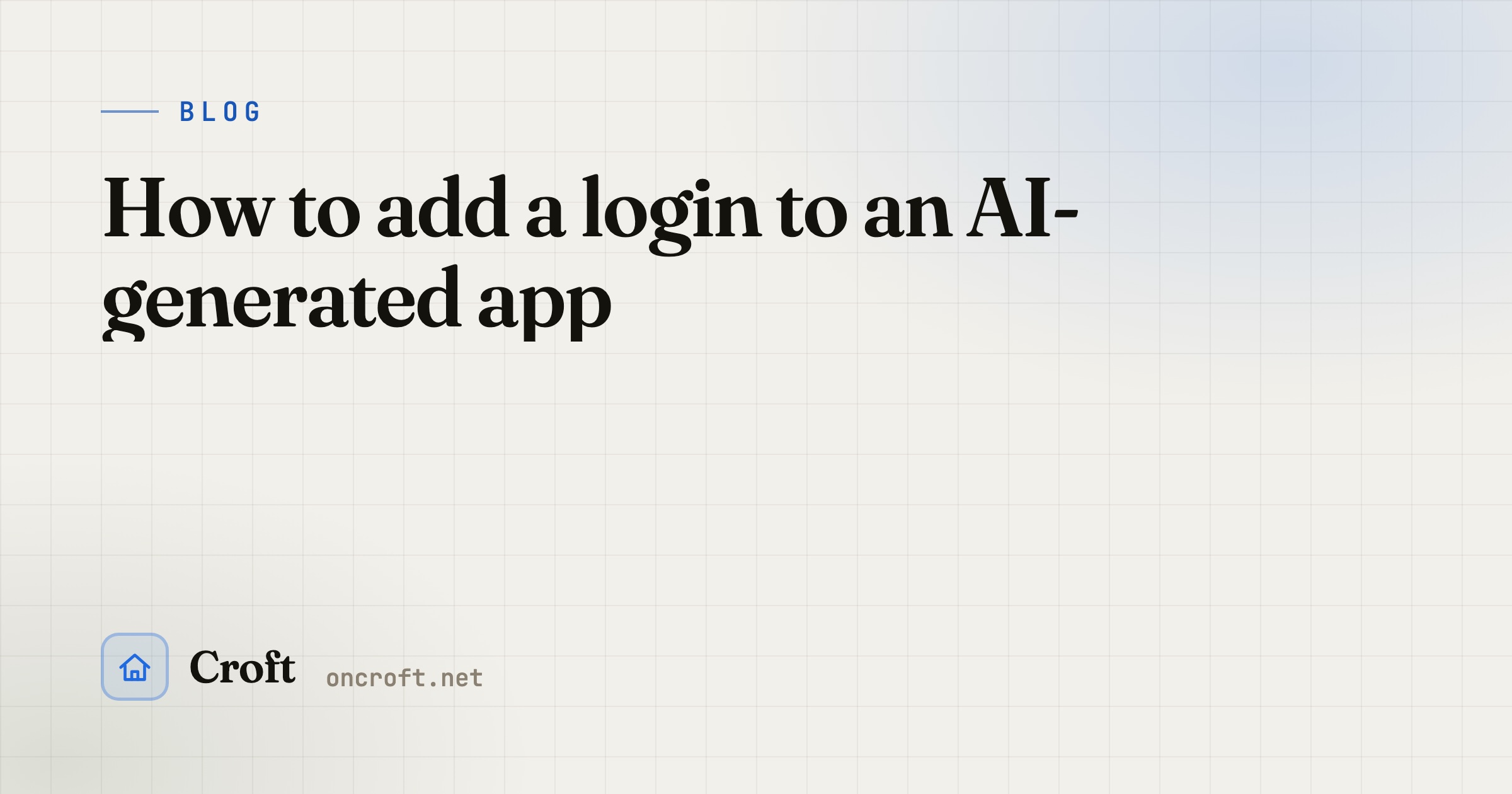 How to add a login to an AI-generated app