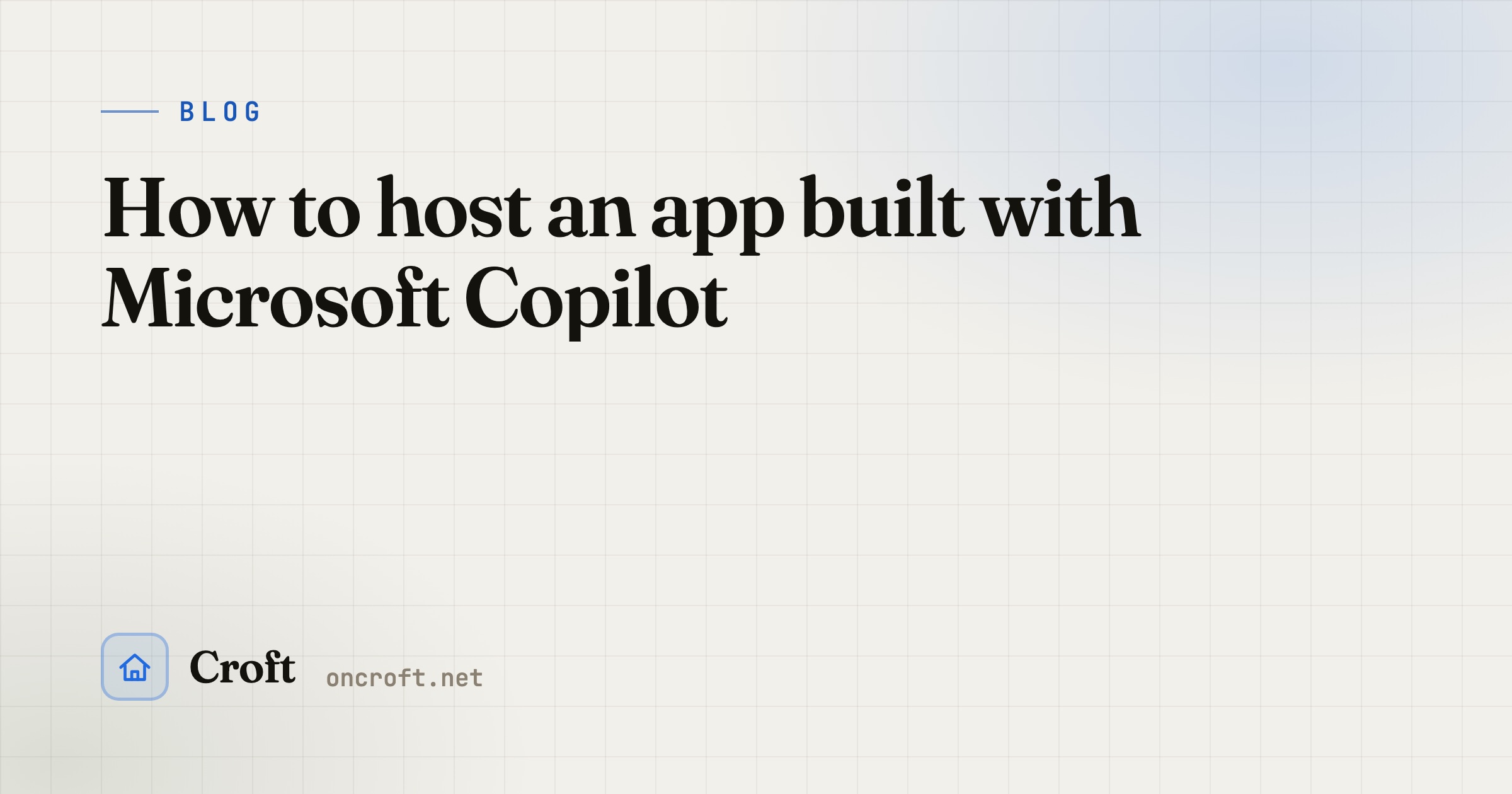 How to host an app built with Microsoft Copilot